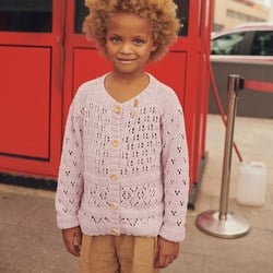 Strickmuster für Mädchen-Cardigan aus 100 % Baumwolle