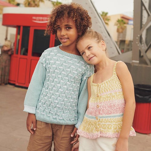 Cotton 100% Pullover für Jungen Strickanleitung