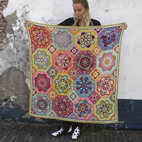 Persian Tiles Eastern Jewels Blanket Crochet Kit