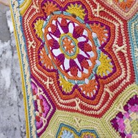 Persian Tiles Eastern Jewels Blanket Crochet Kit