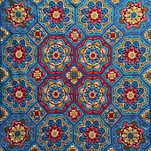 Persian Tiles Janie Crow Marrakesh Decke Häkelset-2
