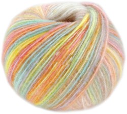 Lana Grossa Picasso 010 Creme/Hellbeige/Rosa/Zartgrün/Hellgrau/Blass-Gelb/Curry/Graublau/Lachsrosa/-Orange