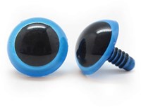Plastik Sicherheitsaugen Basic Blau (2 Stück) 9mm