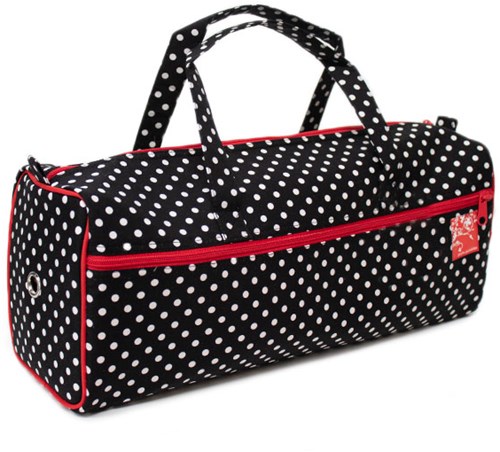 Stricktasche Polka Dots Schwarz