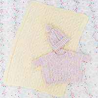 Strickanleitung Stylecraft Sweet Dreams Baby Poncho, Blanket & Hat-2