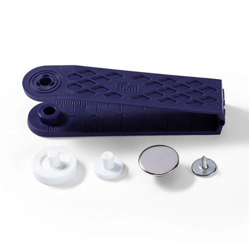 Prym Druckknöpfe ohne Nähen Jersey Glatte Kappe Silber 10 mm-2