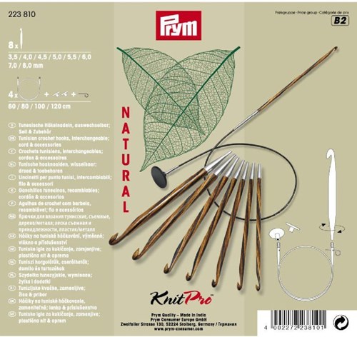 Prym KnitPro Natural Tunesisches Häkelnadel-Set 3,5 - 8mm-2