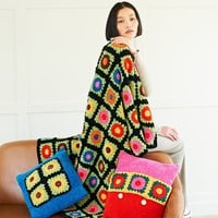 Stylecraft Häkelanleitung Squeeze Me Häkeldecke und Kissen