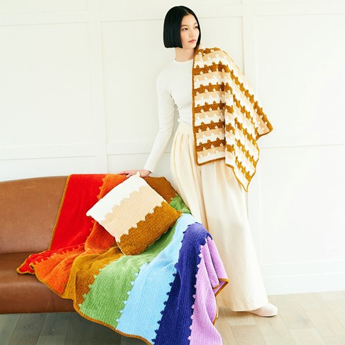 Stylecraft Häkelanleitung Squeeze Me Häkeldecken und Kissen
