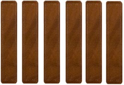 Leder Label Dunkelbraun 6 Stück