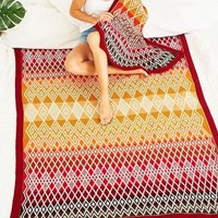 Queen Blanket (groß) CAL Garnpaket 1 Ruby