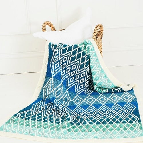 Queen Blanket (klein) CAL Garnpaket 3 Oceania