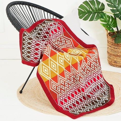 Queen Blanket (klein) CAL Garnpaket 1 Ruby