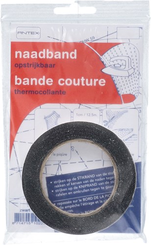 Antex Nahtband 10 mm x 12,5 meter 066 Schwarz