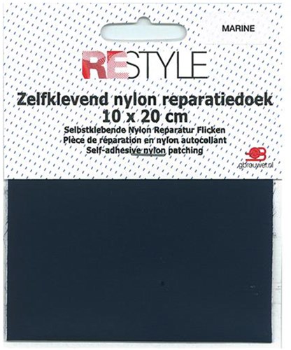 Restyle Reparatur Flicken  Nylon 10 cm x 20 cm Selbstklebend 210 Denim Blau