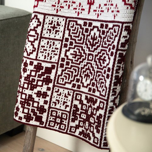 Scrappiness Claret/Burgundy/Hint of silver Hakelpaket - Enthält digitales Anleitung-3