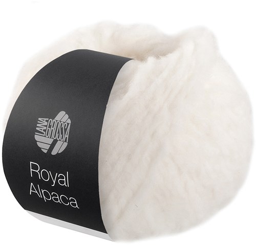 Lana Grossa Royal Alpaca 001 Weiß