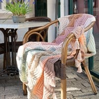 Breite Zickzack-Decke Rosa Häkelpaket-2
