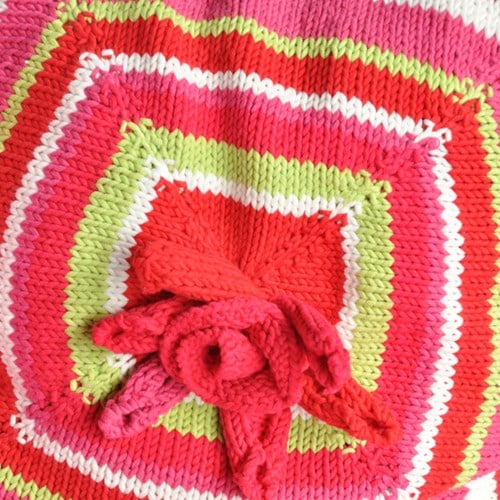 Strickanleitung Rosenkissen-2