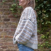 Felt-it Granny Stripe Jacke Häkelpaket 020 Misty Grey s/m-3