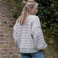 Felt-it Granny Stripe Jacke Häkelpaket 020 Misty Grey s/m-2