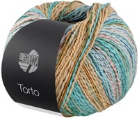 Lana Grossa Torto 003 Gelbbeige/Mint/Ros/Trkis/Grn/Goldgelb/Lachs/Jeans