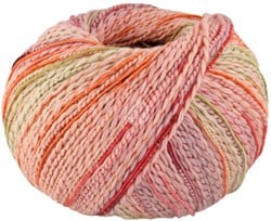 Lana Grossa Torto 012 Pfirsich/Orange/Blassgrn/Flieder/Hellgrn/Lachs/Weinrot