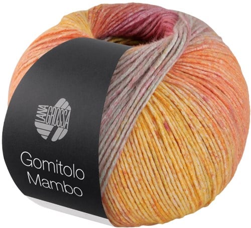 Lana Grossa Gomitolo Mambo 2033 Grn-/Hellgelb/Orange/Pink/Pastelltrkis/Mandarin/Mint