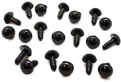 Sicherheitsaugen Schwarz 10 Paar