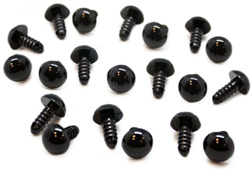 Sicherheitsaugen Schwarz 4 mm 10 Paare