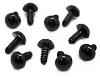 Sicherheitsaugen Schwarz 10mm 5 Paar