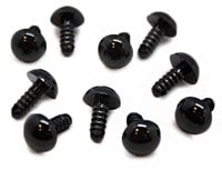 Sicherheitsaugen Schwarz 4 mm 5 Paare