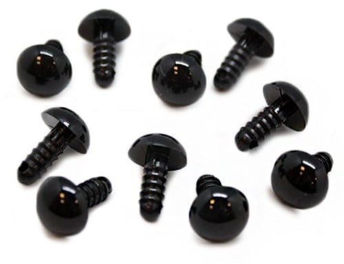 Sicherheitsaugen Schwarz 4 mm 5 Paare
