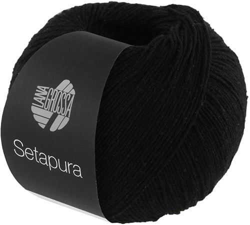 Lana Grossa Setapura 016 Schwarz