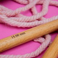 KnitPro Basix Birch Stricknadeln 40cm 15mm-3