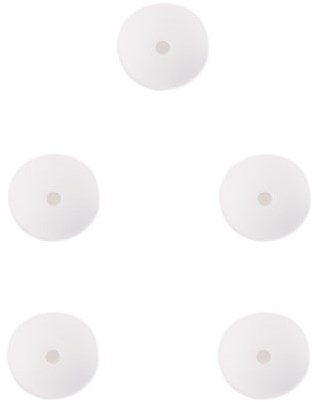 Durable Silikon Perlen 12mm 5 Stück 009 White