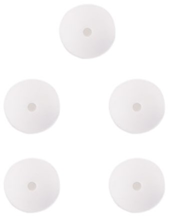Durable Silikon Perlen  15mm 5 Stück 009 White
