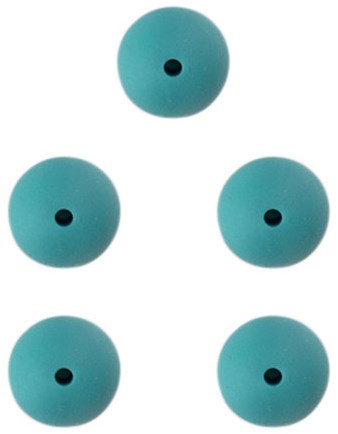 Durable Silikon Perlen  15mm 5 Stück 325 Dark Green
