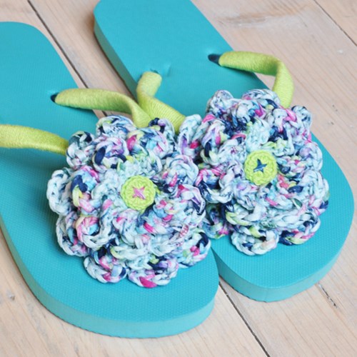 Häkelanleitung Flipflops pimpen