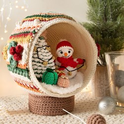 Wollplatz Schneekugel Häkelpaket