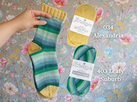 Scheepjes Summer Sock-A-Long Garnpaket Farboption 5 Alexandria/Leafy Suburb Größe 39-47