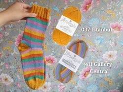 Scheepjes Summer Sock-A-Long Garnpaket Farboption 4 Istanbul/Gallery Central Größe 35–38