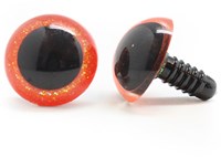 Plastik Sicherheitsaugen sparkle 003 Orange 14mm