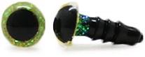 Plastik Sicherheitsaugen Sparkle Gelb (2 Stück) 6mm