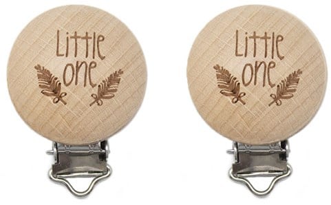 Durable Schnullerclips Holz 2 Stück 53 Little One