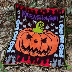 Spooky Spectacle Blanket Garn und Häkelpaket