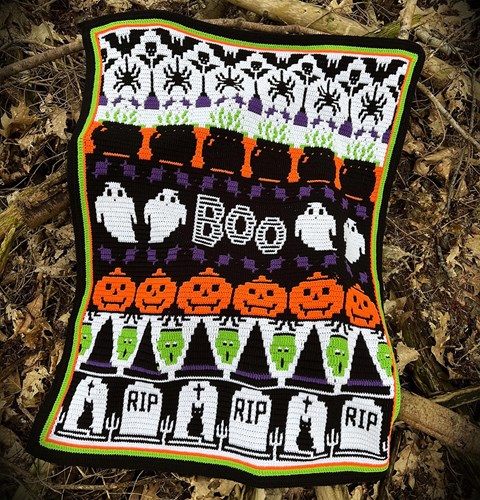 Boo! Halloween Decke CAL by Rosina Plane Garnpaket
