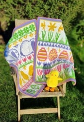 Babyversion Spring into easter Decke Garn und Häkelset