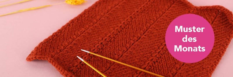 Chevron Muster Stricken - Muster des Monats