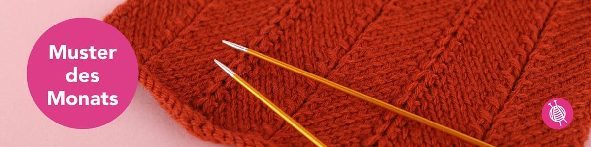 Chevron Muster Stricken - Muster des Monats